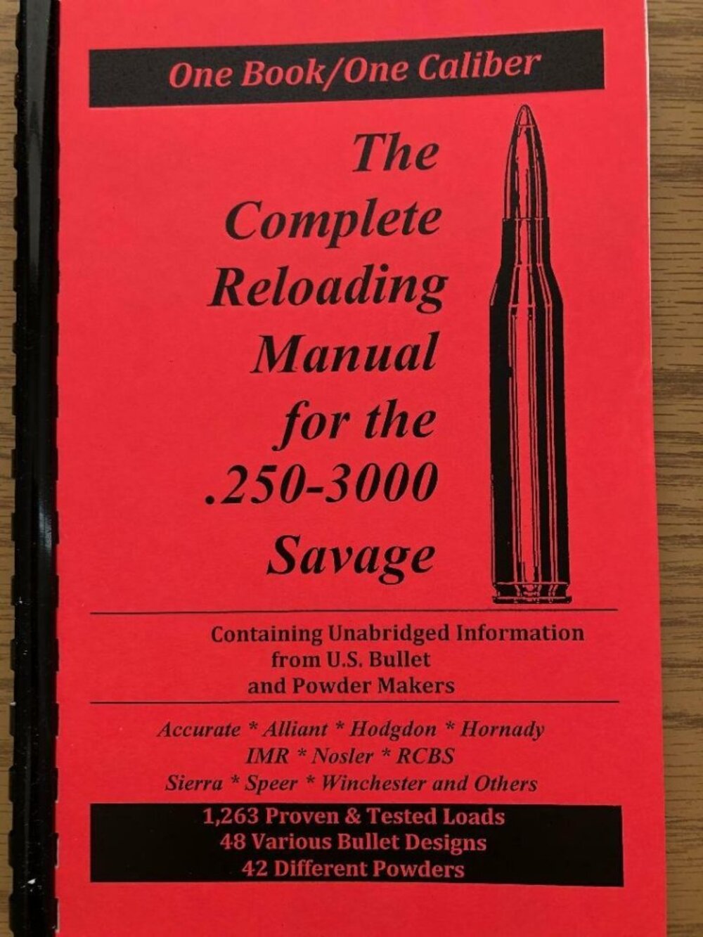 2016 THE COMPLETE RELOADING MANUAL FOR THE  .250 -3000 SAVAGE  LOAD BOOKS USA